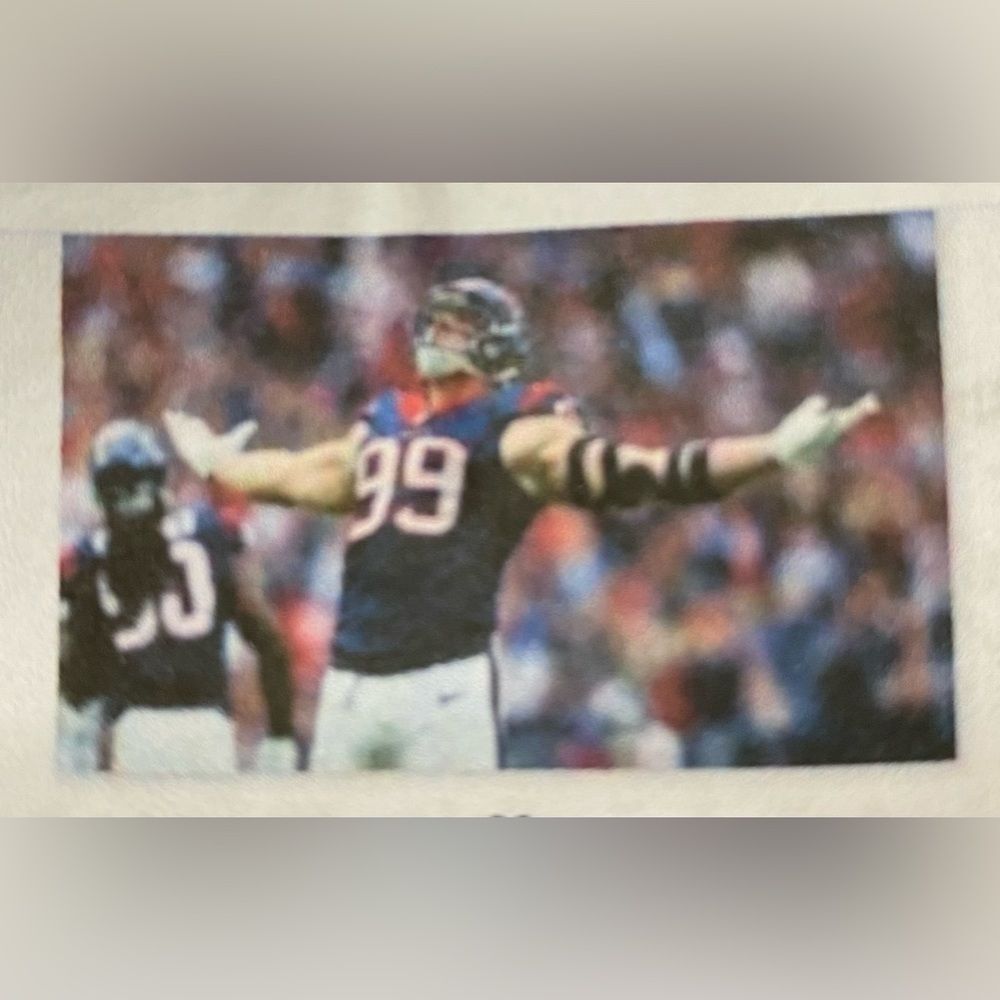Houston Texans JJ Watt Flag, Football Mancave Garden Banner Red, Grommets 5'x3'